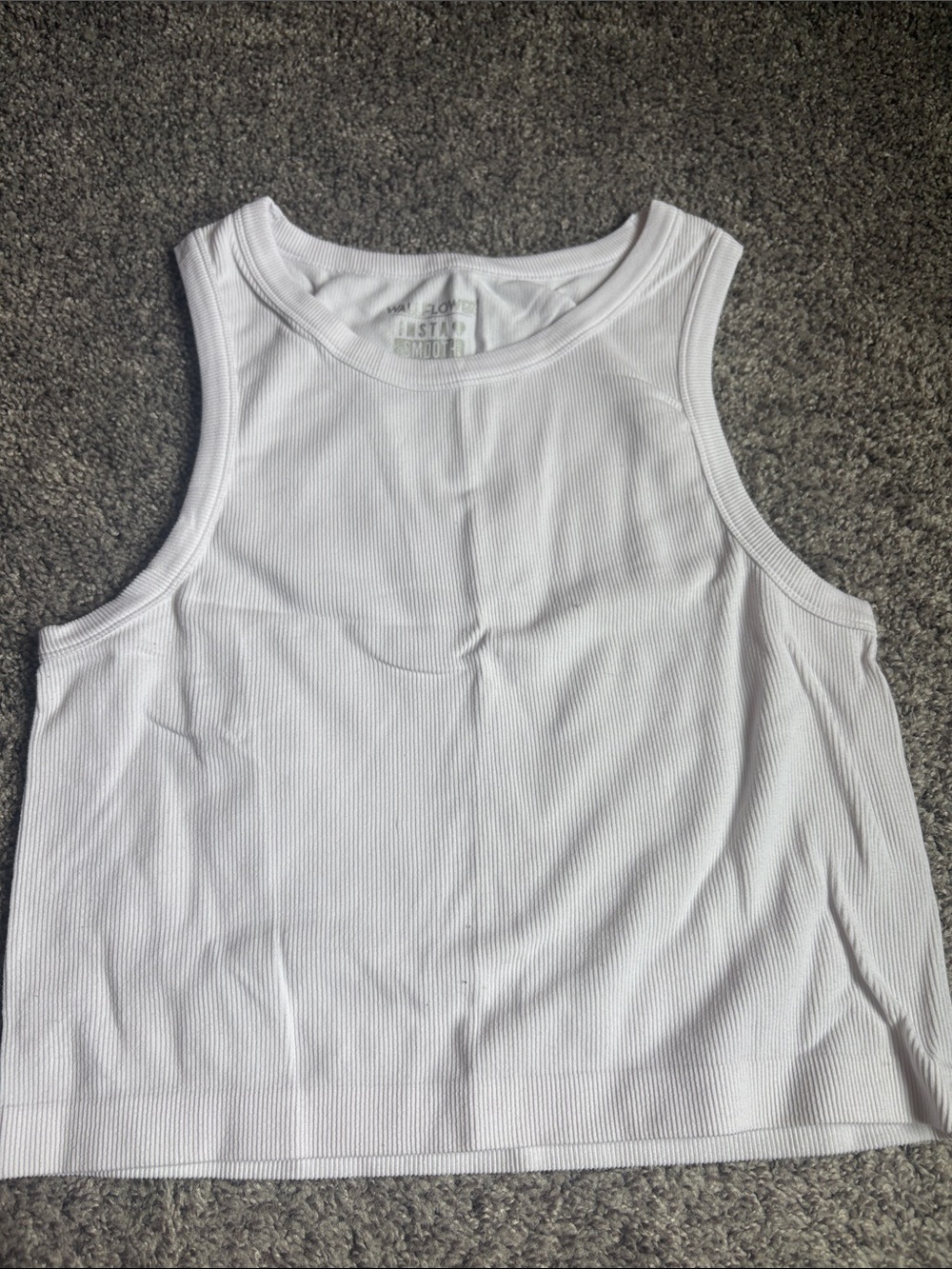 Wallflower White Ribbed Tank Top
